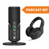 Podcast-set: Sennheiser Profile Base Set USB-microfoon + Sennheiser HD 200 PRO hoofdtelefoon (Microfoon)