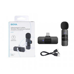 Boya Ultra-Compacte Draadloze Microfoon BY-V1 voor iOS