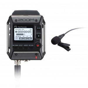 ZOOM F1-LP field recorder with lavalier microphone 