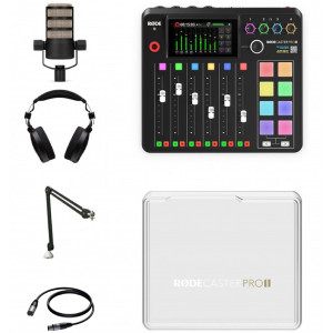 RODECaster Pro II Solo Bundle + Microphone Cable